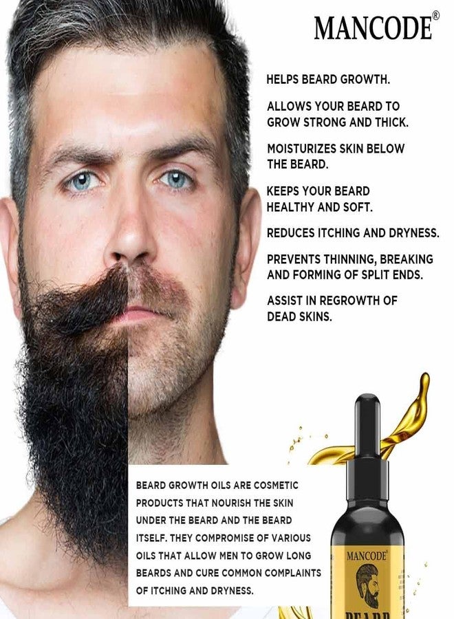 MAN CODE MANCODE Beard Grooming Kit - Beard Growth Oil 50 ml | Beard Wash and Conditioner 200 ml | Beard Softener Cream 100gm | Beard & Mustache Wax for Men 50 gm - Beard Care Kit for Men (Pack of 4) - Image 5